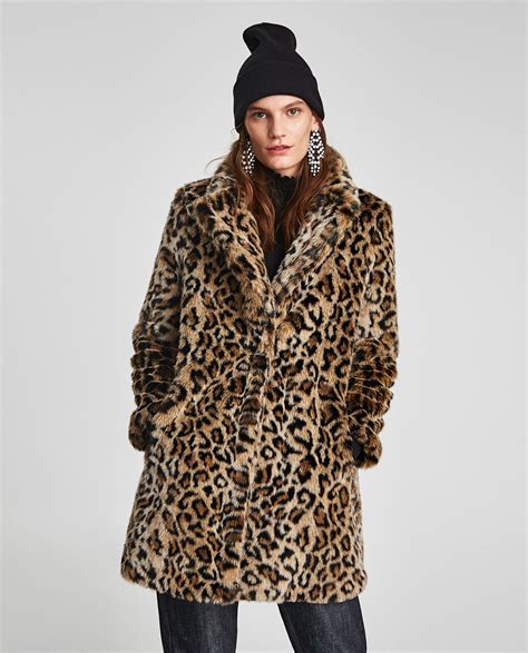 zara leopard print coat